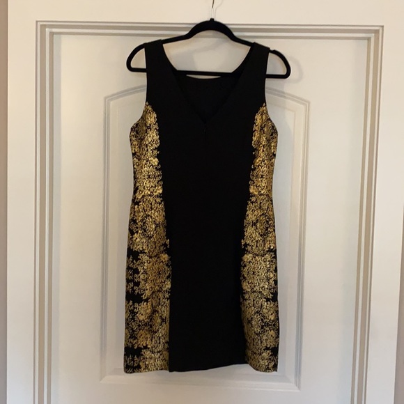 Vero Moda Little Black Dress with Gold Detail - Picture 2 of 5